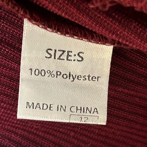 Corduroy Jacket Womens S Red Rust Collared Long Sleeve Button Up Corduroy NEW - Picture 3 of 10